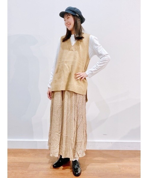 GAP（ギャップ）の「プリント マキシスカート（スカート・レディース・ベージュ系その他/ブラック系その他・L/XS/M/XXS/S）」の10枚目の写真