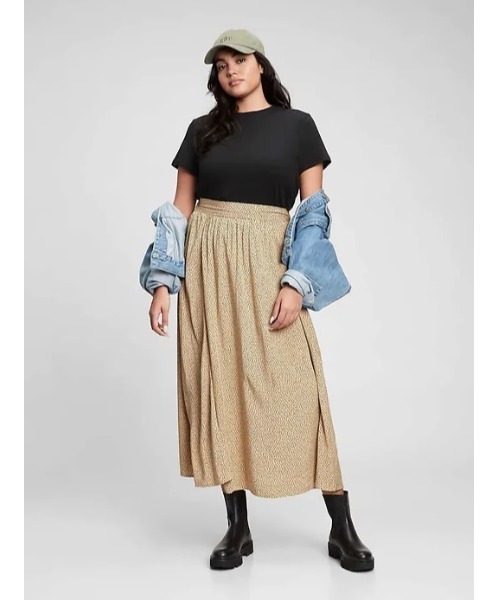GAP（ギャップ）の「プリント マキシスカート（スカート・レディース・ベージュ系その他/ブラック系その他・L/XS/M/XXS/S）」の18枚目の写真