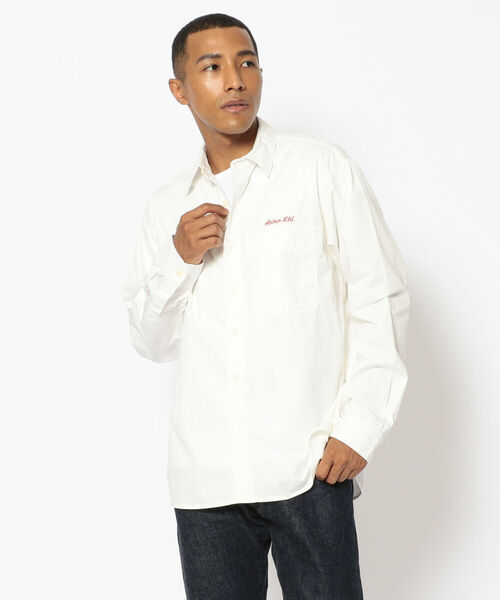 AVIREX（アヴィレックス）の「長袖 ピンナップガール シャツ / LS PIN UP GIRL SHIRT / アヴィレックス / AVIREX（シャツ/ブラウス・メンズ・ベージュ/セージグリーン/ホワイト・LARGE/XX-LARGE/X-LARGE/MEDIUM）」の4枚目の写真