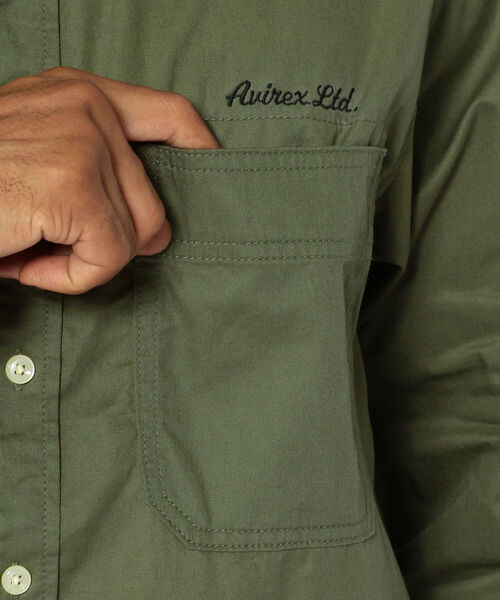 AVIREX（アヴィレックス）の「長袖 ピンナップガール シャツ / LS PIN UP GIRL SHIRT / アヴィレックス / AVIREX（シャツ/ブラウス・メンズ・ベージュ/セージグリーン/ホワイト・LARGE/XX-LARGE/X-LARGE/MEDIUM）」の10枚目の写真