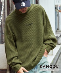KANGOL/カンゴール 別注 ロゴ刺繍 オーバーサイズ アゼアミ ダルマスリーブ タートルネックニット