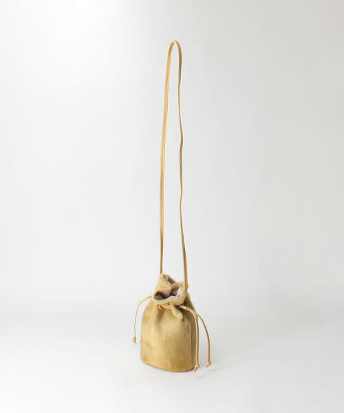 Manuel MILANO（マニュエルミラノ）の「＜Manuel MILANO＞レザー巾着 ショルダーバッグ◆（ショルダーバッグ・レディース・ベージュ・FREE）」の3枚目の写真