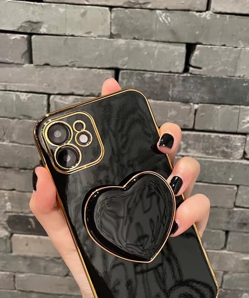 shopnikoniko(ショップニコニコ)の「iPhoneケース スマホケース iPhone17ケース メッキフレーム ハートグリップ付き iPhone 13 14 15 16(スマホケース/カバー・レディース・ブラック系その他/ブラック・iPhone 7/8/SE(第2/第3世代)/iPhone 11/iPhone 11 Pro/iPhone 12/iPhone 12 Pro/iPhone 12 Pro Max/iPhone XS/X/iPhone XR/iPhone 13 Pro/iPhone 13/iPhone 13 mini/iPhone 14 Pro/iPhone 14/iPhone 14 Plus/iPhone 14 Pro Max/iPhone 13 Pro Max/iPhone 15/iPhone 15 Pro/iPhone 15 Plus/iPhone 15 Pro Max/iPhone 16/iPhone 16 Pro/iPhone 16 Pro Max/iPhone 17 Pro Max/iPhone 17 Pro/iPhone 17)」の4枚目の写真