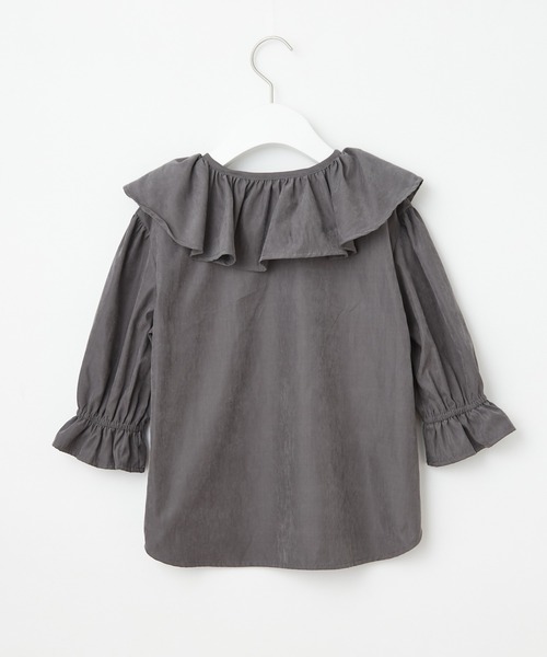 CIAOPANIC TYPY（チャオパニックティピー）の「【KIDS】ピーチ起毛ボリュームブラウス（シャツ/ブラウス・キッズ・アイボリー/チャコールグレー/イエロー・LARGE/XX-LARGE/SMALL/MEDIUM/X-LARGE）」の8枚目の写真