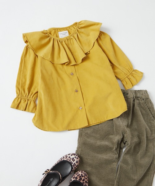 CIAOPANIC TYPY（チャオパニックティピー）の「【KIDS】ピーチ起毛ボリュームブラウス（シャツ/ブラウス・キッズ・アイボリー/チャコールグレー/イエロー・LARGE/XX-LARGE/SMALL/MEDIUM/X-LARGE）」の20枚目の写真