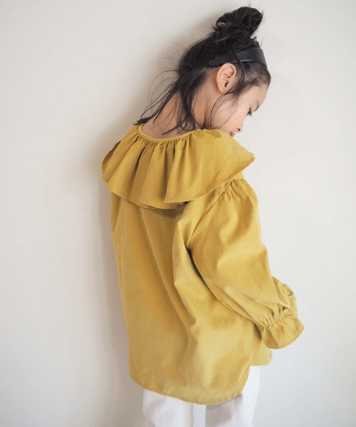 CIAOPANIC TYPY（チャオパニックティピー）の「【KIDS】ピーチ起毛ボリュームブラウス（シャツ/ブラウス・キッズ・アイボリー/チャコールグレー/イエロー・LARGE/XX-LARGE/SMALL/MEDIUM/X-LARGE）」の16枚目の写真