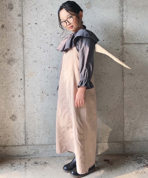 CIAOPANIC TYPY（チャオパニックティピー）の「【KIDS】ピーチ起毛ボリュームブラウス（シャツ/ブラウス・キッズ・アイボリー/チャコールグレー/イエロー・LARGE/XX-LARGE/SMALL/MEDIUM/X-LARGE）」の21枚目の写真