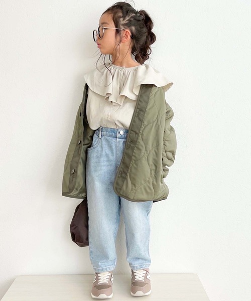 CIAOPANIC TYPY（チャオパニックティピー）の「【KIDS】ピーチ起毛ボリュームブラウス（シャツ/ブラウス・キッズ・アイボリー/チャコールグレー/イエロー・LARGE/XX-LARGE/SMALL/MEDIUM/X-LARGE）」の11枚目の写真