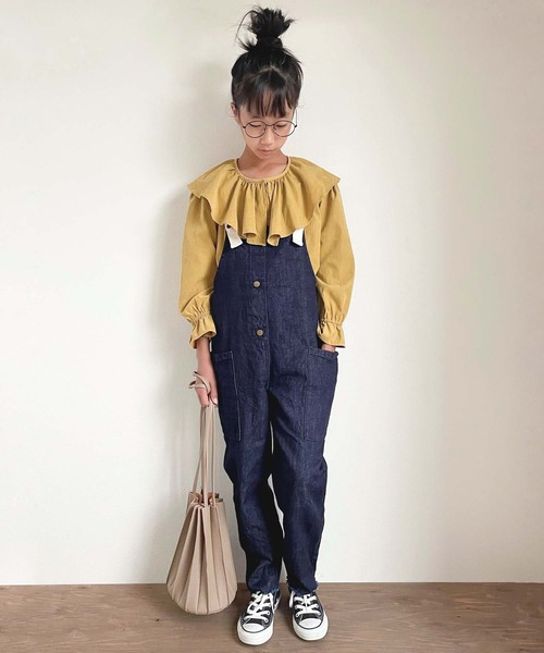 CIAOPANIC TYPY（チャオパニックティピー）の「【KIDS】ピーチ起毛ボリュームブラウス（シャツ/ブラウス・キッズ・アイボリー/チャコールグレー/イエロー・LARGE/XX-LARGE/SMALL/MEDIUM/X-LARGE）」の22枚目の写真