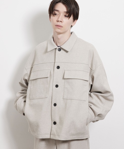 JUNRED(ジュンレッド)の「【セットアップ対応】エアリーストレッチフラノワンサイドラグランCPOブルゾン(ブルゾン・メンズ・チャコールグレー/ダークブラウン/ブラウン/ベージュ系その他・S/M/L)」の6枚目の写真