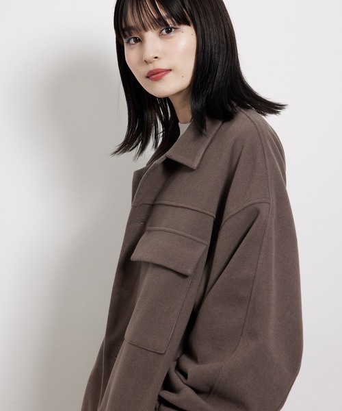 JUNRED(ジュンレッド)の「【セットアップ対応】エアリーストレッチフラノワンサイドラグランCPOブルゾン(ブルゾン・メンズ・チャコールグレー/ダークブラウン/ブラウン/ベージュ系その他・S/M/L)」の21枚目の写真