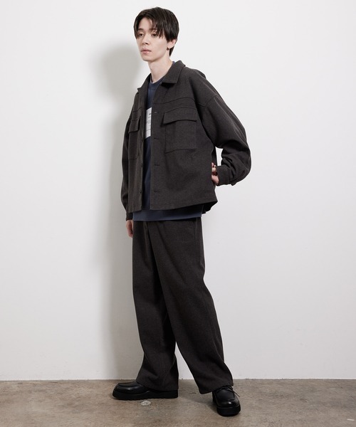 JUNRED(ジュンレッド)の「【セットアップ対応】エアリーストレッチフラノワンサイドラグランCPOブルゾン(ブルゾン・メンズ・チャコールグレー/ダークブラウン/ブラウン/ベージュ系その他・S/M/L)」の15枚目の写真