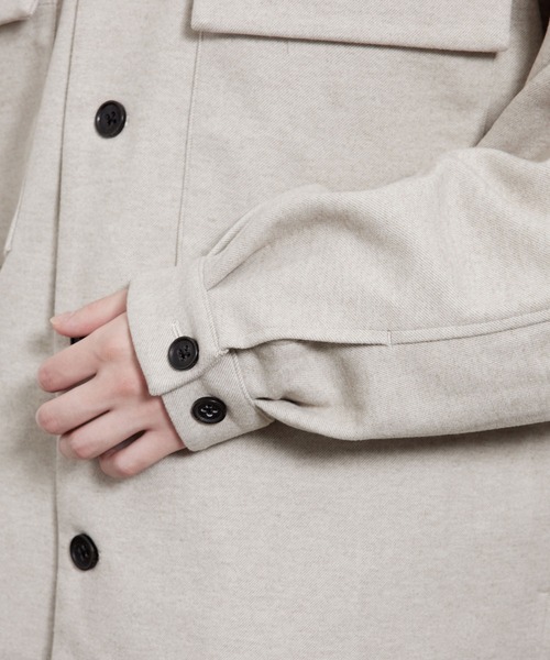 JUNRED(ジュンレッド)の「【セットアップ対応】エアリーストレッチフラノワンサイドラグランCPOブルゾン(ブルゾン・メンズ・チャコールグレー/ダークブラウン/ブラウン/ベージュ系その他・S/M/L)」の16枚目の写真