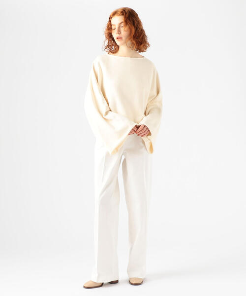 TOMORROWLAND (トゥモローランド)の「【別注】BERNARD ZINS×DES PRES SAND ワイドパンツ(チノパンツ・レディース・ホワイト・38/36)」の2枚目の写真