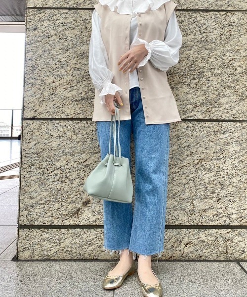 flower（フラワー）の「プチガトーバッグ（ハンドバッグ・レディース・ベージュ/カーキ・FREE）」の10枚目の写真