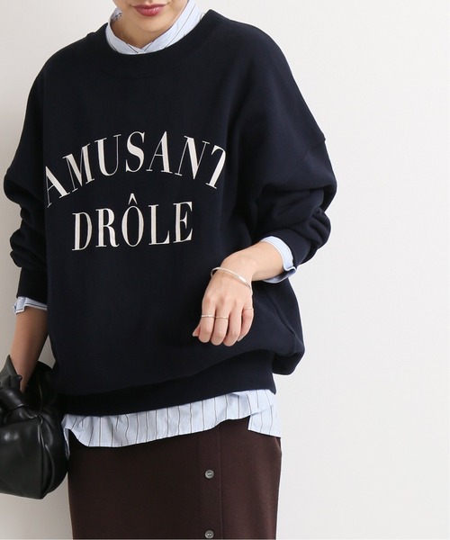 IENA（イエナ）の「裏毛ロゴスエット◆（スウェット・レディース・ブラウン/ネイビー/グレー系・FREE）」の11枚目の写真