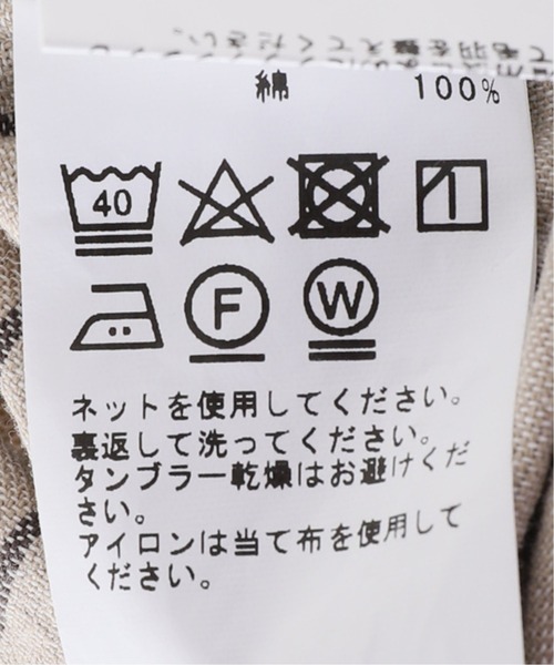 JOURNAL STANDARD(ジャーナルスタンダード)の「フランネル パターン バンドシャツ(シャツ/ブラウス・メンズ・ベージュ/ダークブルー/アイボリー/コバルトブルー/ホワイト/ブラック系その他・MEDIUM/SMALL/LARGE)」の8枚目の写真