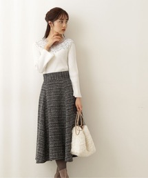 PROPORTION BODY DRESSING | 【美人百花11月号 掲載商品】ツイードフレアースカート / 1211220102(スカート)