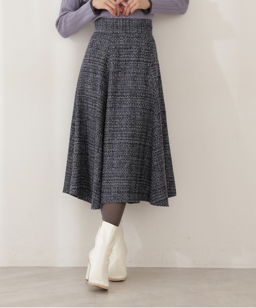 PROPORTION BODY DRESSING（プロポーションボディドレッシング）の「【美人百花11月号 掲載商品】ツイードフレアースカート / 1211220102（スカート・レディース・ピンク/グレー/ブラック/ブルー/グレー系その他/ブラック系その他/ピンク系その他・SMALL/MEDIUM）」の19枚目の写真