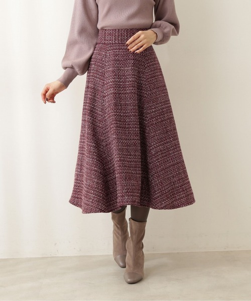 PROPORTION BODY DRESSING（プロポーションボディドレッシング）の「【美人百花11月号 掲載商品】ツイードフレアースカート / 1211220102（スカート・レディース・ピンク/グレー/ブラック/ブルー/グレー系その他/ブラック系その他/ピンク系その他・SMALL/MEDIUM）」の21枚目の写真