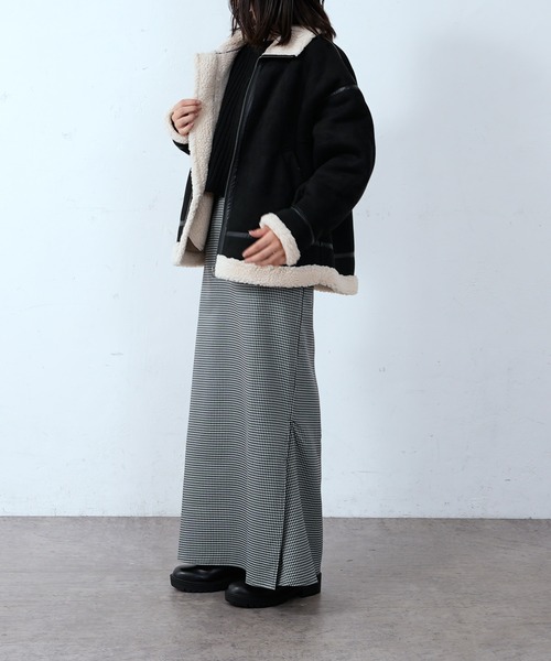 CIAOPANIC（チャオパニック）の「フェイクムートンB-3ブルゾン（ブルゾン・レディース・ブラック/キャメル・FREE）」の16枚目の写真