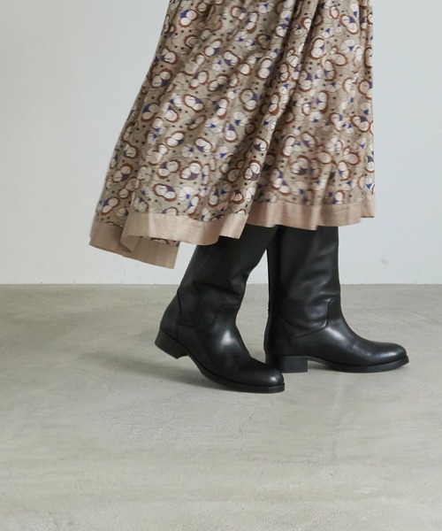 note et silence (ノートエシロンス)の「◇【 AMB100貨 】CORSO ROMA OX FORD ロングブーツ(ブーツ・レディース・ブラック・38/39/37)」の7枚目の写真