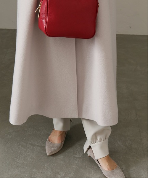 La TOTALITE（ラトータリテ）の「ウールモッサフレアマキシコート◆（ノーカラーコート・レディース・ナチュラル/ピンク/サックスブルー・FREE）」の17枚目の写真