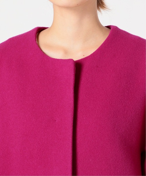 La TOTALITE（ラトータリテ）の「ウールモッサフレアマキシコート◆（ノーカラーコート・レディース・ナチュラル/ピンク/サックスブルー・FREE）」の20枚目の写真