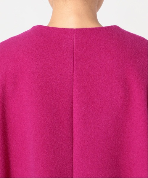 La TOTALITE（ラトータリテ）の「ウールモッサフレアマキシコート◆（ノーカラーコート・レディース・ナチュラル/ピンク/サックスブルー・FREE）」の14枚目の写真