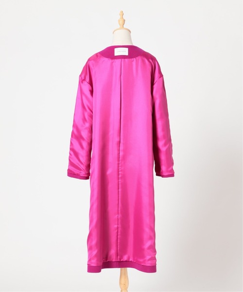 La TOTALITE（ラトータリテ）の「ウールモッサフレアマキシコート◆（ノーカラーコート・レディース・ナチュラル/ピンク/サックスブルー・FREE）」の21枚目の写真