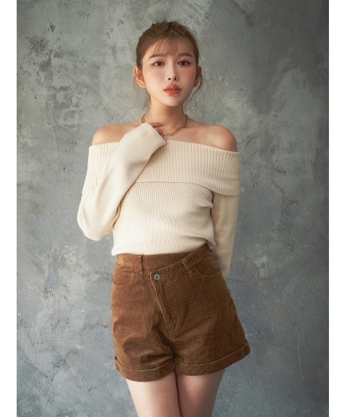 Darich(ダーリッチ)の「コーデュロイショートパンツ(その他パンツ・レディース・ブラック/アイボリー/モカ・S/M)」の8枚目の写真