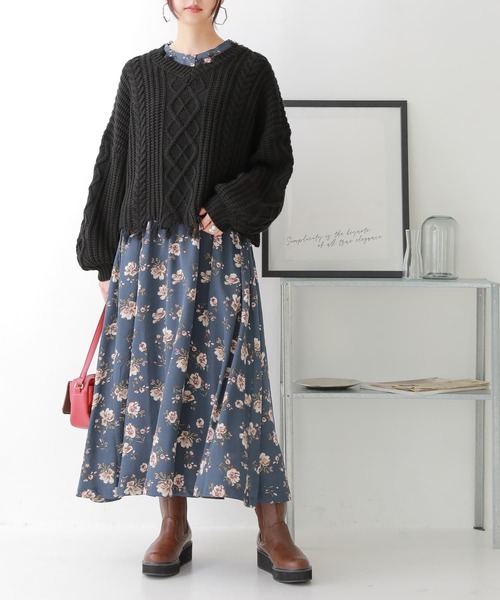 osharewalker（オシャレウォーカー）の「【廃盤】『ダメージデザインショートニット』（ニット/セーター・レディース・ブラック/マスタード/パープル・FREE）」の16枚目の写真