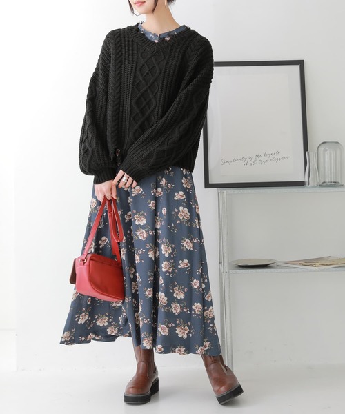 osharewalker（オシャレウォーカー）の「【廃盤】『ダメージデザインショートニット』（ニット/セーター・レディース・ブラック/マスタード/パープル・FREE）」の17枚目の写真