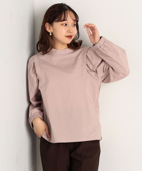 fredy couleur(フレディクルール)の「スタンドカラーパフ袖ブラウス(シャツ/ブラウス・レディース・チャコールグレー/オフホワイト/ピンク・38)」の5枚目の写真