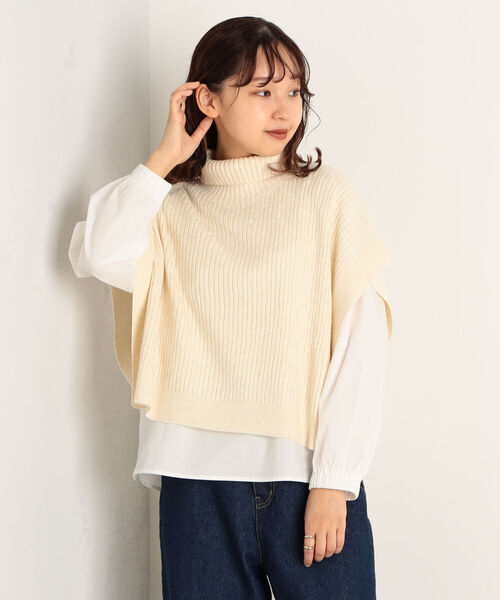 fredy couleur(フレディクルール)の「スタンドカラーパフ袖ブラウス(シャツ/ブラウス・レディース・チャコールグレー/オフホワイト/ピンク・38)」の12枚目の写真