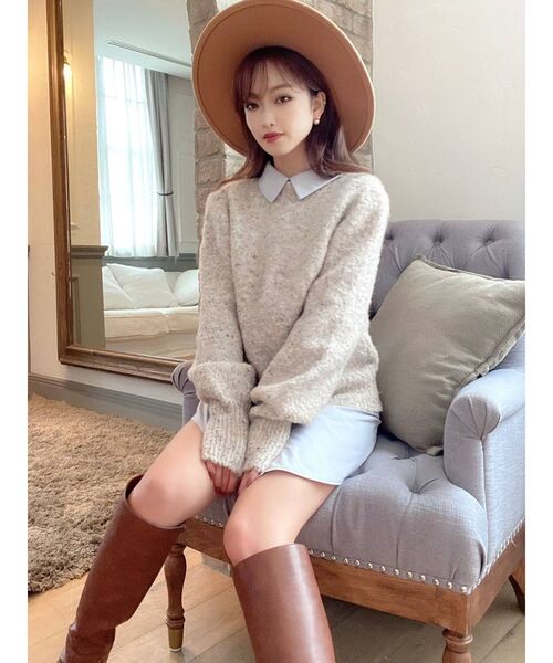 RESEXXY（リゼクシー）の「ベーシックシャツミニワンピース（シャツワンピース・レディース・ブラック/ベージュ/オフホワイト/ピンク/ブルー・FREE）」の14枚目の写真