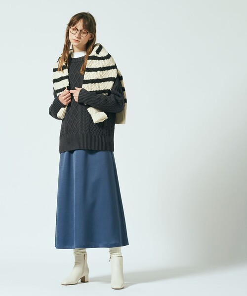 【セール】【UNISEX】ケーブルクルー ニット（ニット/セーター）｜J.PRESS YORK STREET（ジェイプレスヨークストリート）