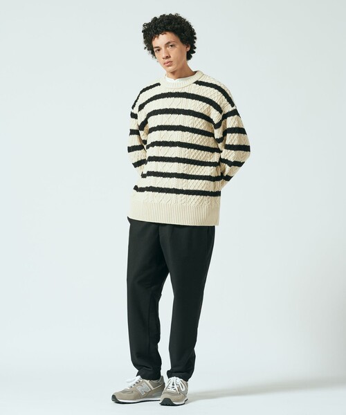 【セール】【UNISEX】ケーブルクルー ニット（ニット/セーター）｜J.PRESS YORK STREET（ジェイプレスヨークストリート）