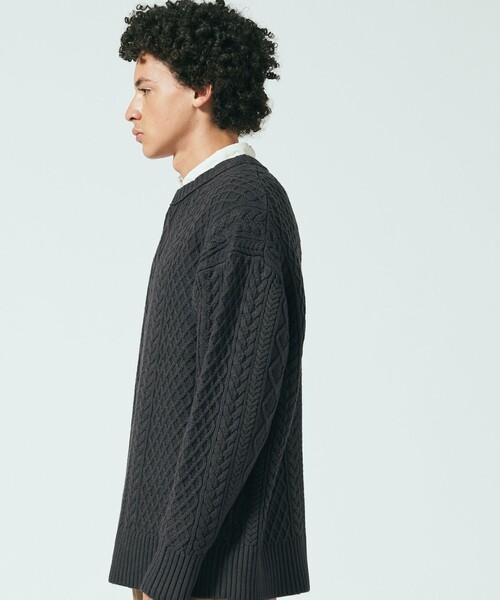 【セール】【UNISEX】ケーブルクルー ニット（ニット/セーター）｜J.PRESS YORK STREET（ジェイプレスヨークストリート）