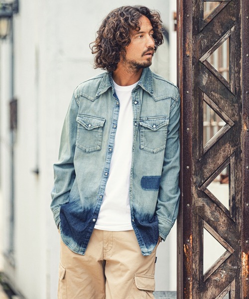 MARBLES(マーブルズ)の「ms4862-REMAKE DENIM SHIRT デニムシャツ(シャツ/ブラウス・メンズ・インディゴブルー・XL/L/M)」の5枚目の写真