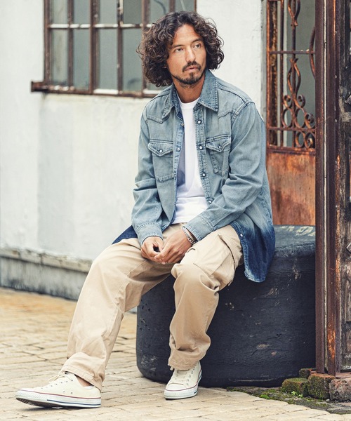 PALACE DENIM SHIRT デニムシャツ GUESS JEANS CLASSIC Long-Sleeve Denim Shirt デニムシャツ