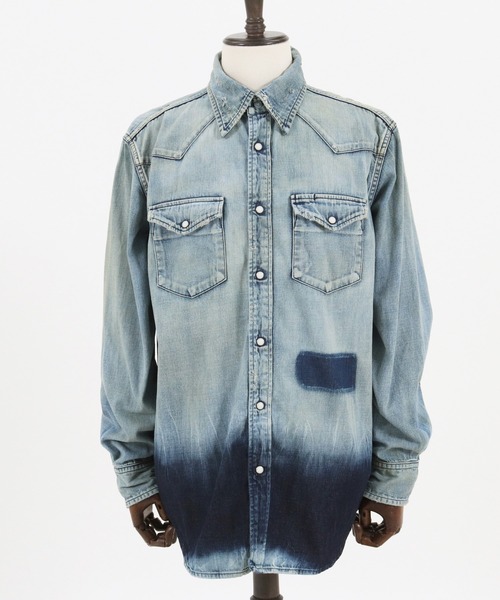 MARBLES(マーブルズ)の「ms4862-REMAKE DENIM SHIRT デニムシャツ(シャツ/ブラウス・メンズ・インディゴブルー・XL/L/M)」の8枚目の写真