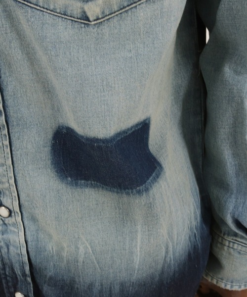 MARBLES(マーブルズ)の「ms4862-REMAKE DENIM SHIRT デニムシャツ(シャツ/ブラウス・メンズ・インディゴブルー・XL/L/M)」の14枚目の写真