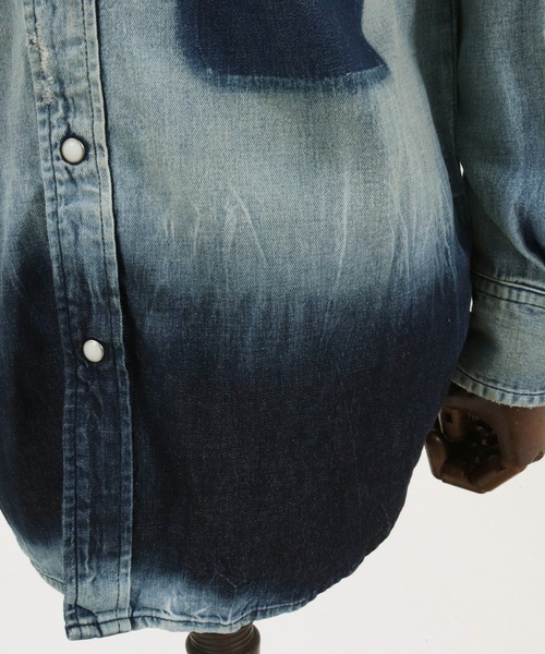 MARBLES(マーブルズ)の「ms4862-REMAKE DENIM SHIRT デニムシャツ(シャツ/ブラウス・メンズ・インディゴブルー・XL/L/M)」の15枚目の写真