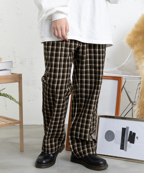 PairPair(ペアペア)の「チェックイージーパンツ(ユニセックス)(その他パンツ・レディース・ブラック/グリーン・MEDIUM/LARGE)」の15枚目の写真