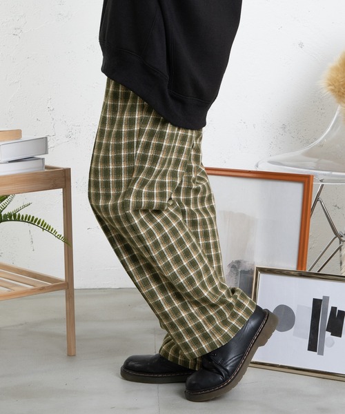 PairPair(ペアペア)の「チェックイージーパンツ(ユニセックス)(その他パンツ・レディース・ブラック/グリーン・MEDIUM/LARGE)」の20枚目の写真