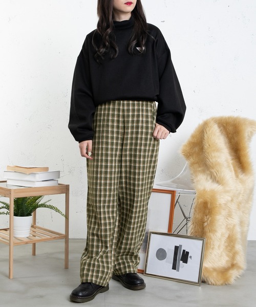 PairPair(ペアペア)の「チェックイージーパンツ(ユニセックス)(その他パンツ・レディース・ブラック/グリーン・MEDIUM/LARGE)」の12枚目の写真