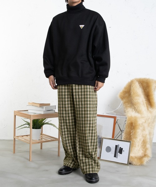 PairPair(ペアペア)の「チェックイージーパンツ(ユニセックス)(その他パンツ・レディース・ブラック/グリーン・MEDIUM/LARGE)」の8枚目の写真