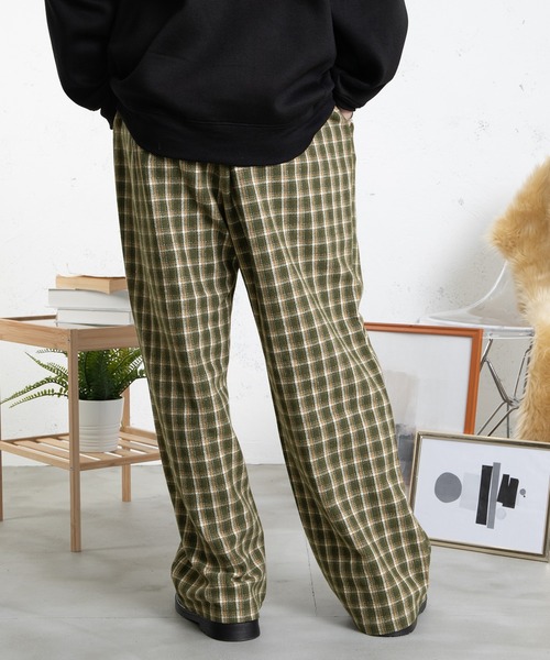 PairPair(ペアペア)の「チェックイージーパンツ(ユニセックス)(その他パンツ・レディース・ブラック/グリーン・MEDIUM/LARGE)」の17枚目の写真