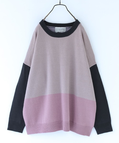 n'OrLABEL（ノアールレーベル）の「【廃盤】『絶妙配色デザインニット』（ニット/セーター・レディース・ピンク/ラベンダー/グレイッシュブルー/グレー/ブラック・FREE）」の21枚目の写真